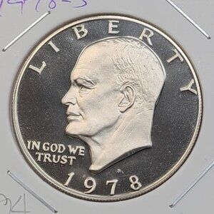 1978-S Proof Eisenhower Dollar.. Cameo Finish.. Uncirculated.. In Holder
